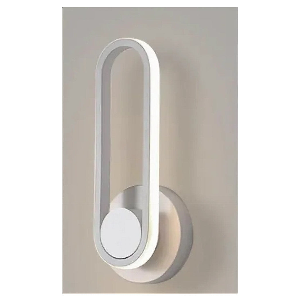 Trade Shop - Applique Da Parete Led 13w Ovale Verticale Orientabile Bianco Luce Naturale 50322         