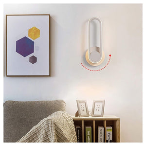 Trade Shop - Applique Da Parete Led 13w Ovale Verticale Orientabile Bianco Luce Naturale 50322         