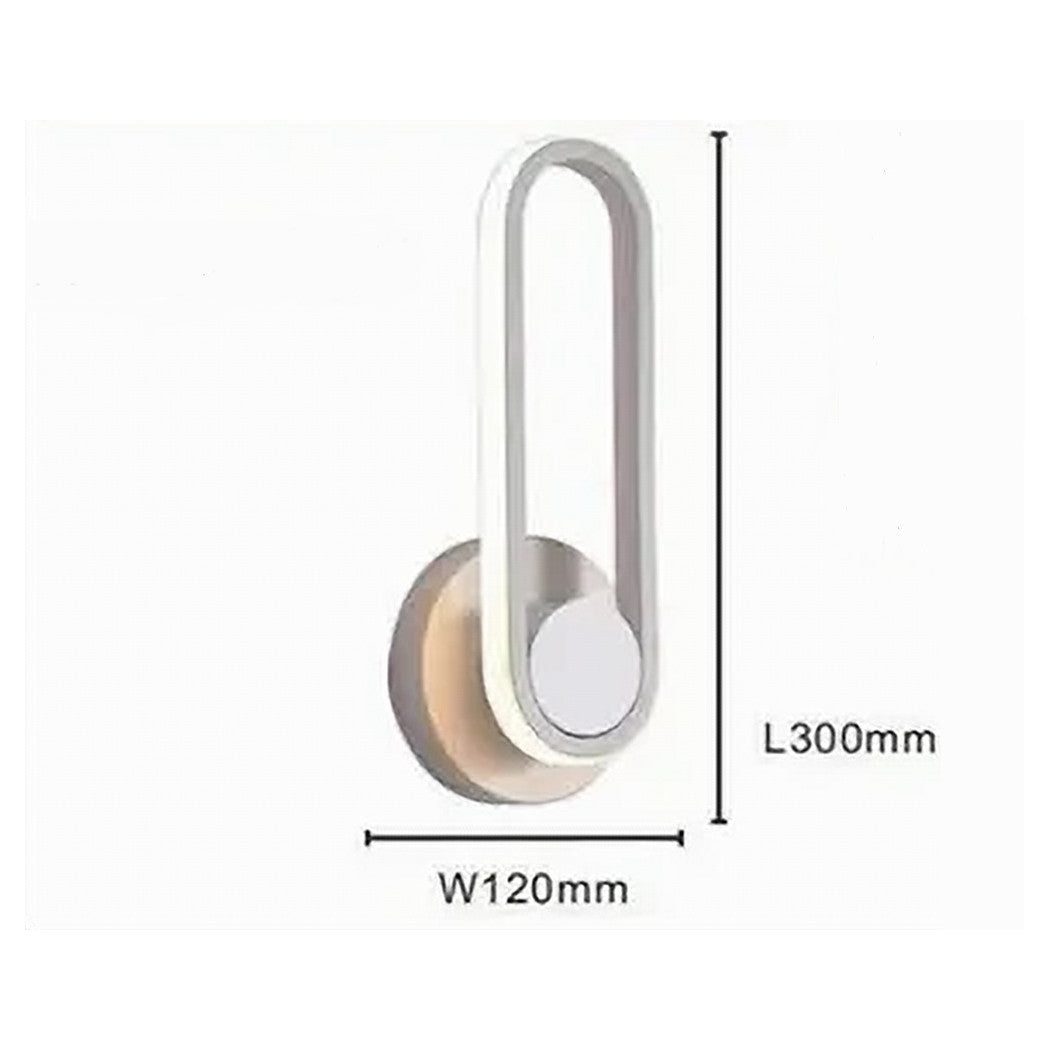 Trade Shop - Applique Da Parete Led 13w Ovale Verticale Orientabile Bianco Luce Naturale 50322         