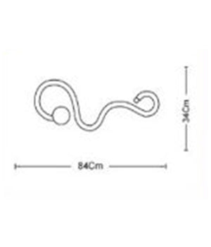 Applique Da Parete Led 20watt Ondulato Moderno Lampada 3 Modalità  Di Luce E12-3c         