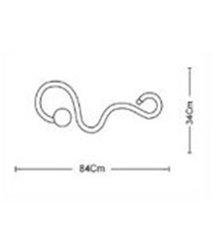 Applique Da Parete Led 20watt Ondulato Moderno Lampada 3 Modalità  Di Luce E12-3c         