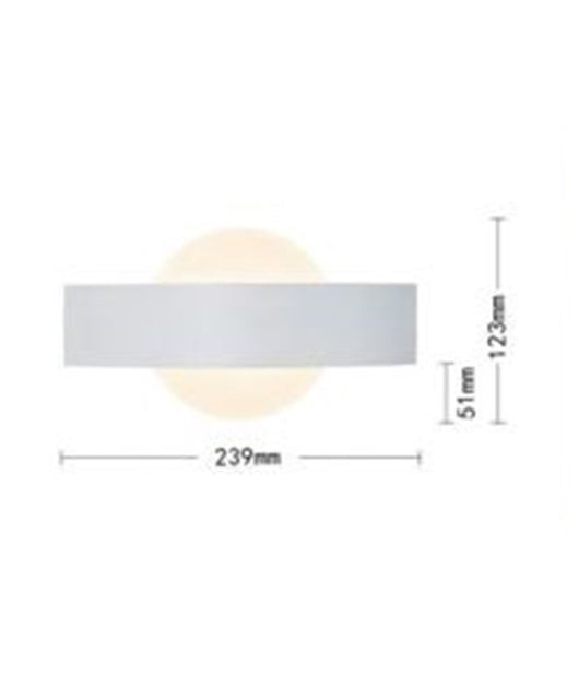 Applique Da Parete Led 8watt Doppia Emissione Luce 3 Colorazioni Di Luce E17-b3c         