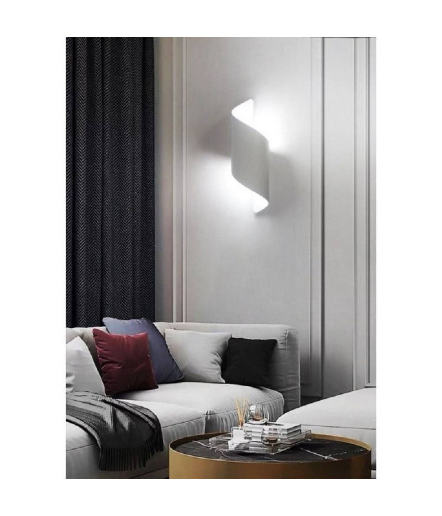 Applique Da Parete Led Attacco G9 Doppia Luce Lampada Design Moderno Spirale E53         