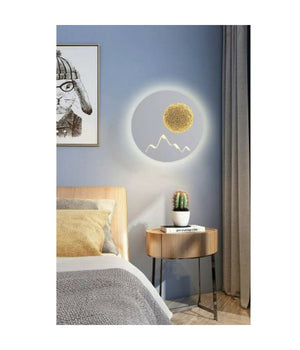 Applique Da Parete Led Moderna Retroilluminato 16w Luce Bianca 6500k Lampada E48  Bianco       