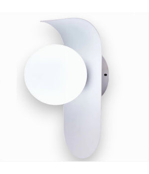 Applique Da Parete Moderno Lampada Decorativa In Metallo Con Sfera Vetro G9 Aq46         