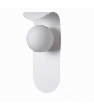 Applique Da Parete Moderno Lampada Decorativa In Metallo Con Sfera Vetro G9 Aq46         
