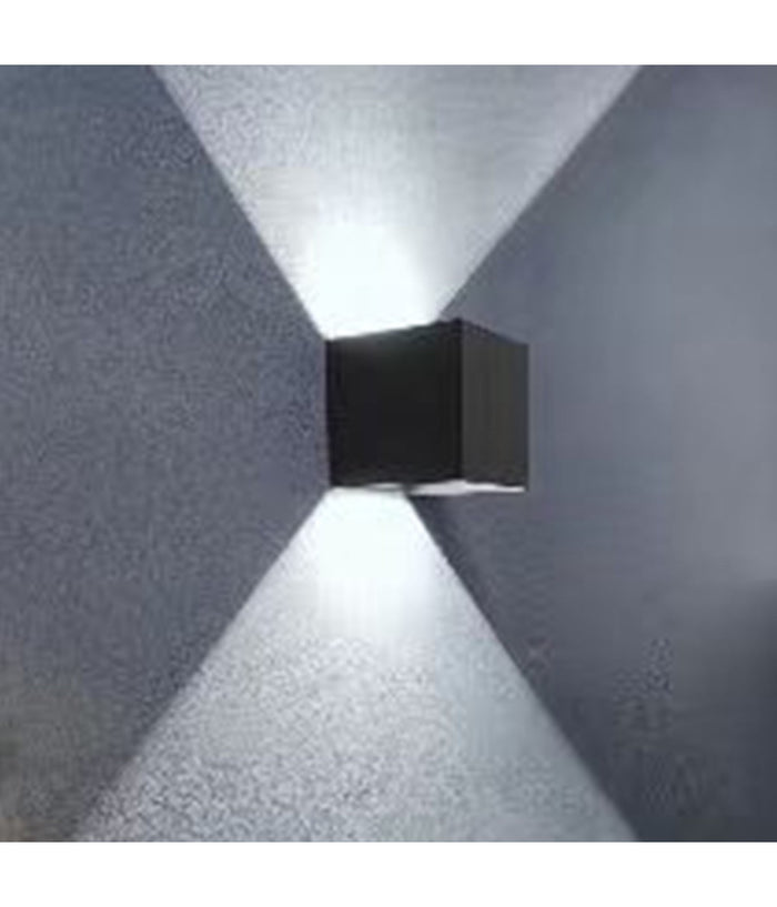 Applique Da Parete Nero 22 Watt Per Esterno Doppia Emissione Luminosa Ip65 Es66         