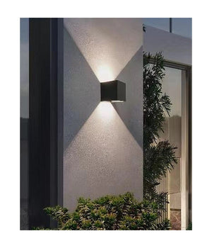 Applique Da Parete Nero 22 Watt Per Esterno Doppia Emissione Luminosa Ip65 Es66         