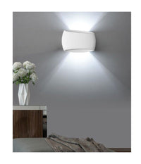 Applique Da Parete Ovale In Gesso Verniciabile Doppia Emissione Luminosa R7s E08         