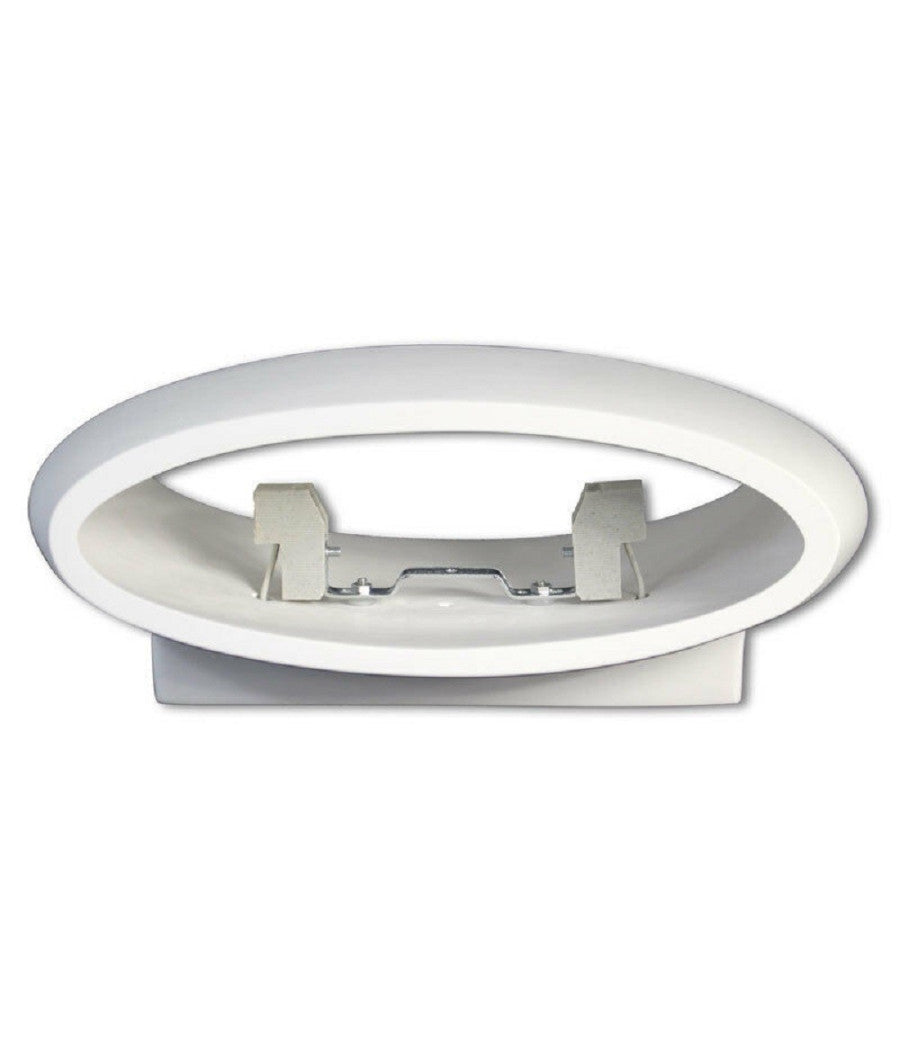 Applique Da Parete Ovale In Gesso Verniciabile Doppia Emissione Luminosa R7s E08         