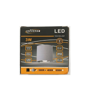 Trade Shop - Applique Da Parete Ovale Led Cob Esterno 3w Doppia Emissione Lampada Ip65 Es48 -