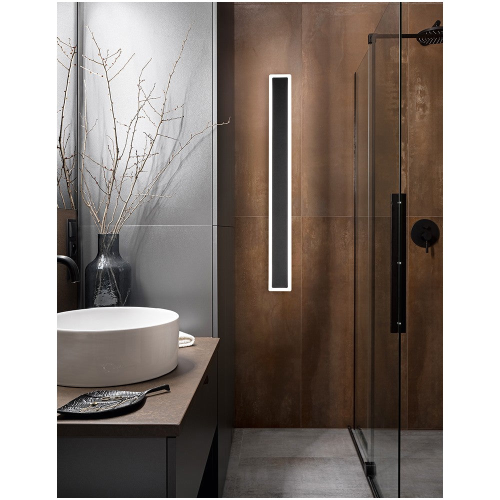 Applique da parete WALLY a led in alluminio 19W 3000K Perenz 82.5 cm Nera