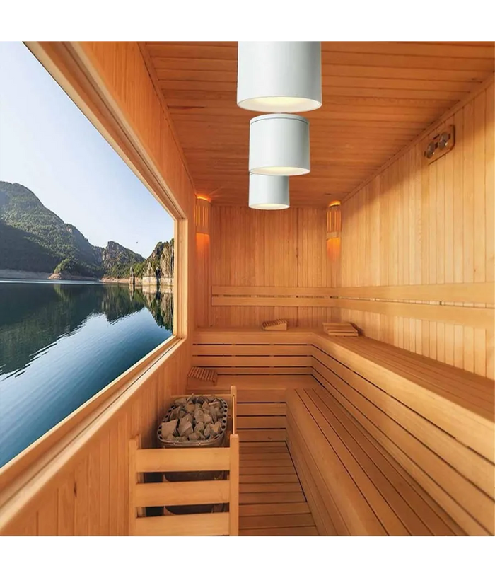 Trade Shop - Applique Da Soffitto A Cilindro Esterno Moderno Lampada Plafoniera Gu10 Ip54 H94 - Bianco