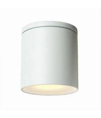 Trade Shop - Applique Da Soffitto A Cilindro Esterno Moderno Lampada Plafoniera Gu10 Ip54 H94 - Bianco