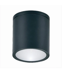 Trade Shop - Applique Da Soffitto A Cilindro Esterno Moderno Lampada Plafoniera Gu10 Ip54 H94 - Nero