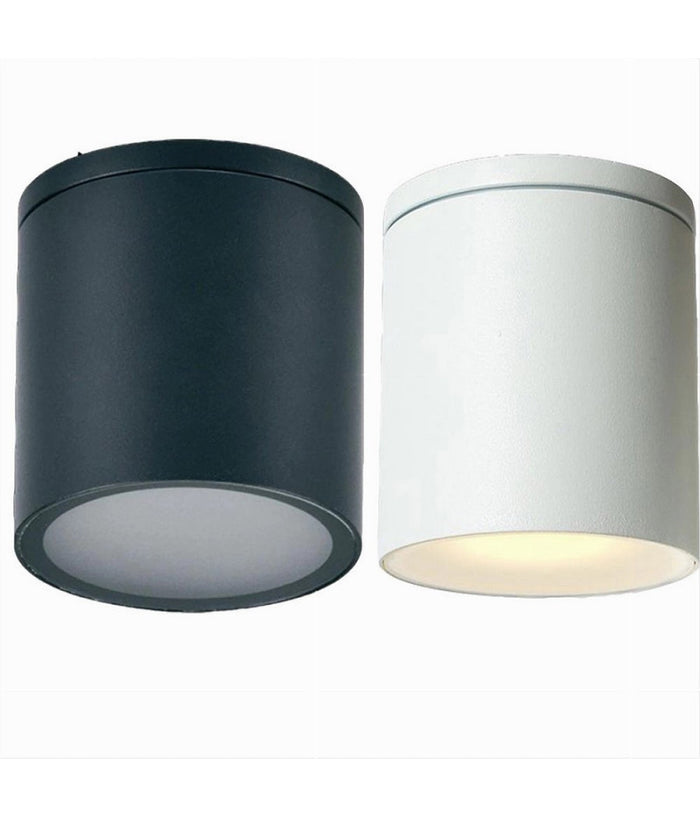 Applique Da Soffitto A Cilindro Esterno Moderno Lampada Plafoniera Gu10 Ip54 H94         