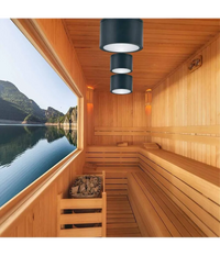 Trade Shop - Applique Da Soffitto A Cilindro Esterno Moderno Lampada Plafoniera Gu10 Ip54 H94 - Nero