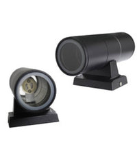 Applique Doppia Emissione A Parete Giardino Esterno Ip55 Portalampada Gu10 Es01  Nero       