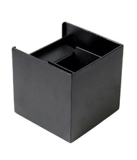 Applique Doppia Emissione Led Cob 12 W Esterno Luce 4000k 3000k 6500k Es46 Nero         