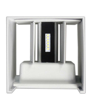 Applique Doppia Emissione Led Cob 12w Esterno Bianco Luce 4000k 3000k 6500k Es46         