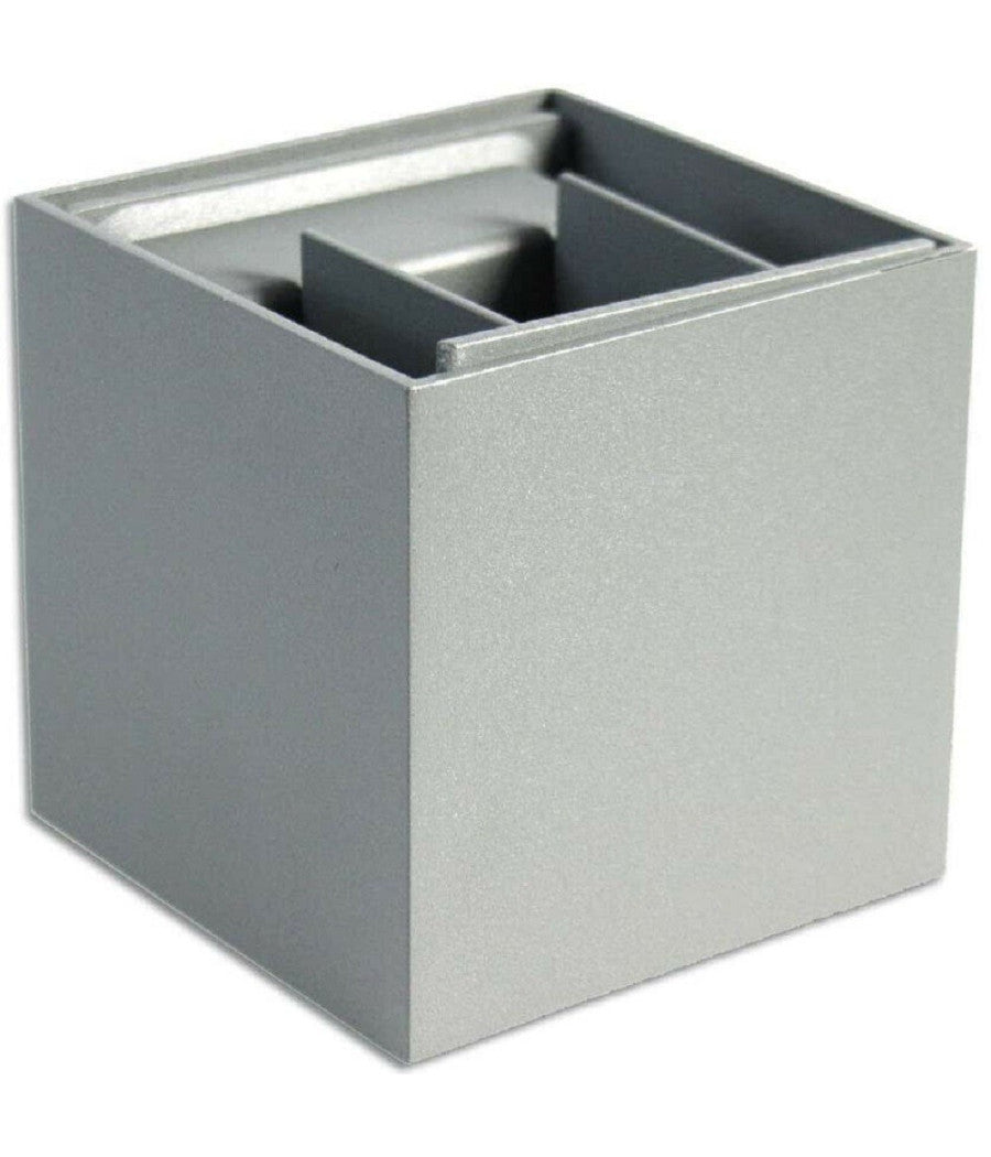 Applique Doppia Emissione Led Cob 12w Esterno Luce 4000k 3000k 6500k Grigio Es46  -bianco Caldo      -