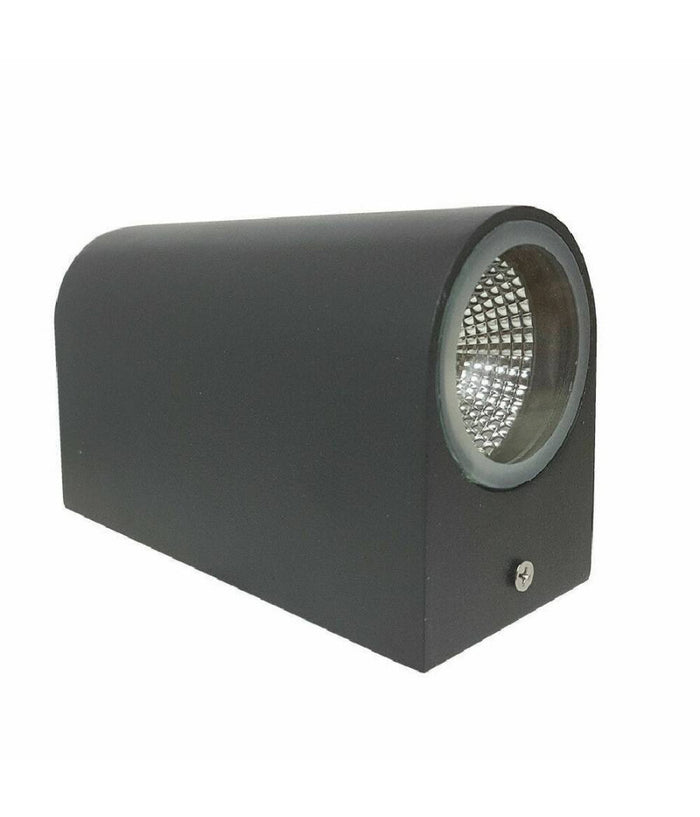 Applique Doppia Luce Led 10w Nero Bianco Lampada Parete Up Down Faretto Esterno  Nero-bianco Freddo      -