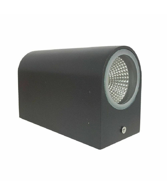 Applique Doppia Luce Led 10w Nero Bianco Lampada Parete Up Down Faretto Esterno  Nero-bianco Freddo      -