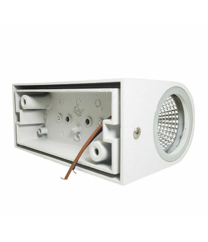 Applique Doppia Luce Led 10w Nero Bianco Lampada Parete Up Down Faretto Esterno         