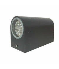 Applique Doppia Luce Led 10w Nero Bianco Lampada Parete Up Down Faretto Esterno  Nero-bianco Naturale      -