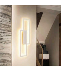 Applique Doppio Rettangolo 32 W Da Parete Abat Jour 3 Temperature Luce Aq25-b3c         