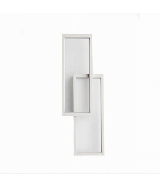 Applique Doppio Rettangolo 32 W Da Parete Abat Jour 3 Temperature Luce Aq25-b3c         