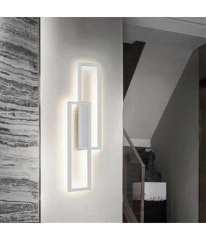 Applique Doppio Rettangolo 32 W Da Parete Abat Jour 3 Temperature Luce Aq25-b3c         