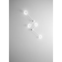 Lampada da parete Eclipsia bianca - 325x520x64mm 2xGX53 - Applique in metallo due bracci - Braccio lungo a destra