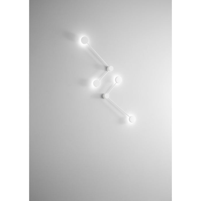 Lampada da parete Eclipsia bianca - 325x520x64mm 2xGX53 - Applique in metallo due bracci - Braccio lungo a destra