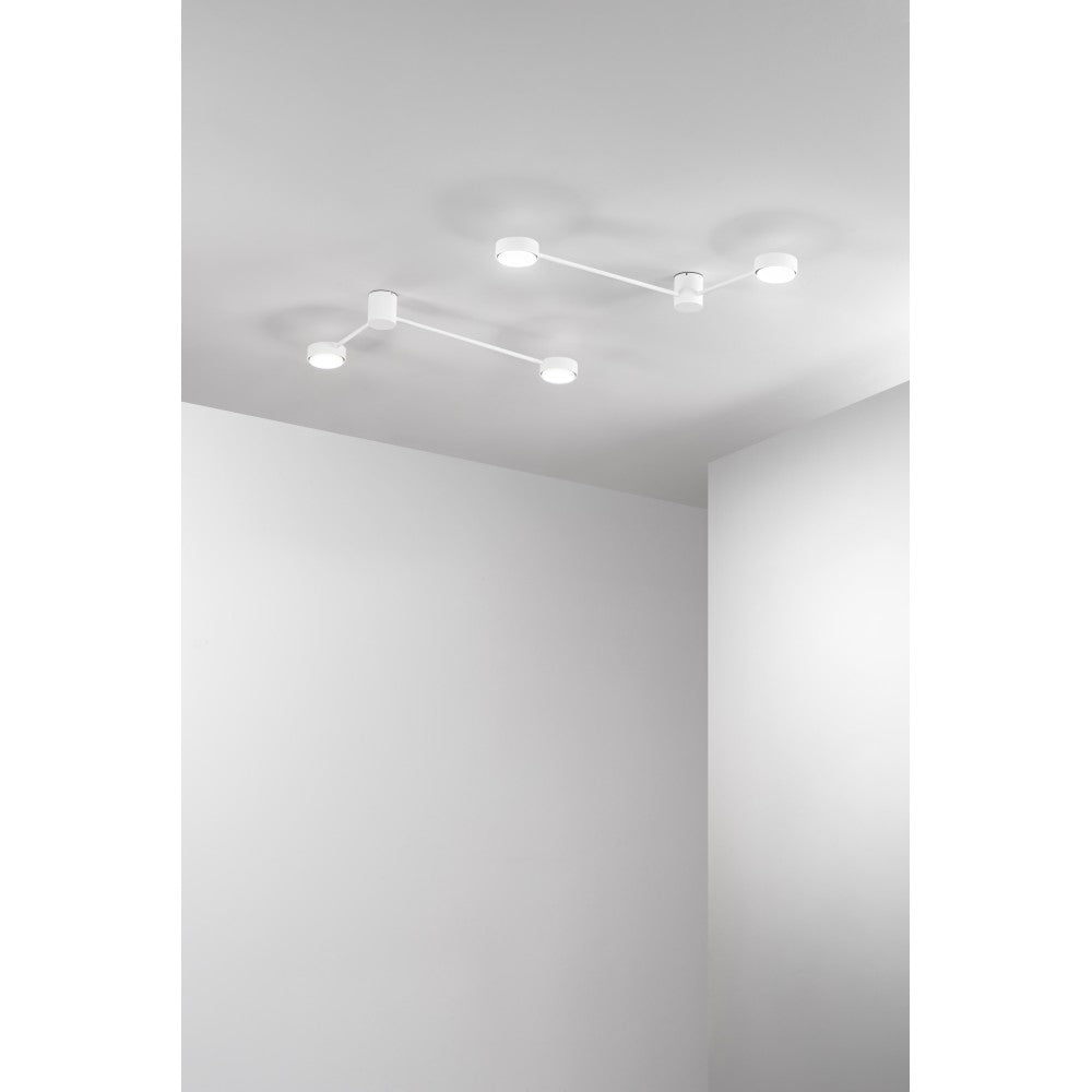 Lampada da parete Eclipsia Bianca - 325x520x64mm 2xGX53 - Applique in metallo due bracci - Braccio lungo a sinistra