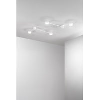 Lampada da parete Eclipsia Bianca - 325x520x64mm 2xGX53 - Applique in metallo due bracci - Braccio lungo a sinistra