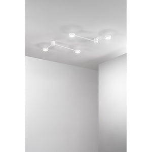 Lampada da parete Eclipsia Bianca - 325x520x64mm 2xGX53 - Applique in metallo due bracci - Braccio lungo a sinistra