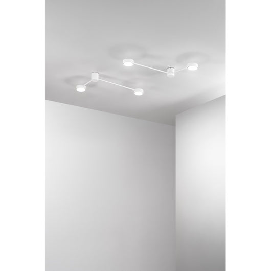 Lampada da parete Eclipsia Bianca - 325x520x64mm 2xGX53 - Applique in metallo due bracci - Braccio lungo a sinistra