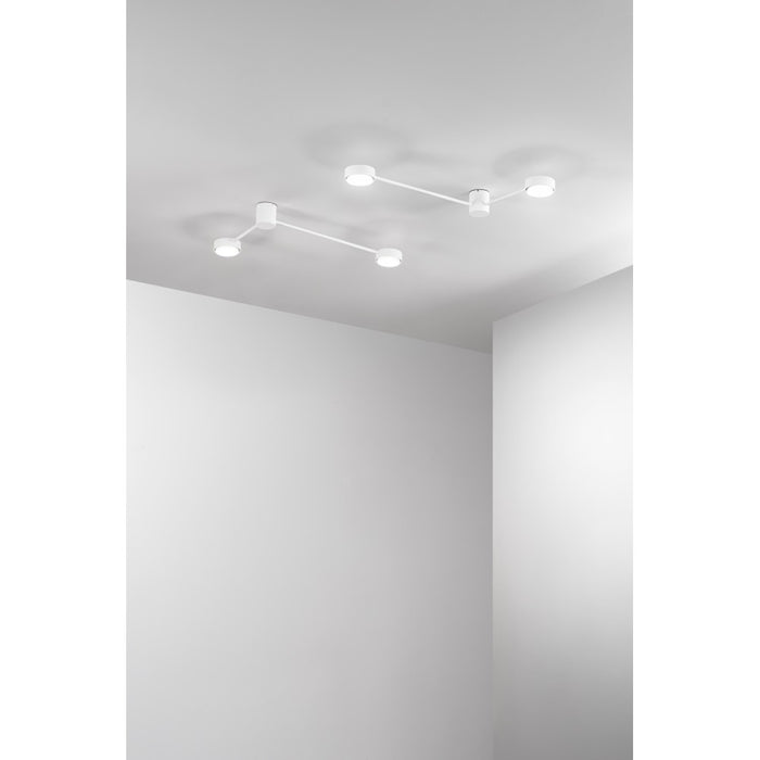 Lampada da parete Eclipsia Bianca - 325x520x64mm 2xGX53 - Applique in metallo due bracci - Braccio lungo a sinistra