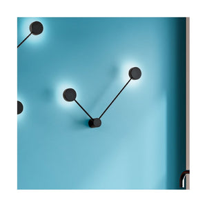 Lampada da parete Eclipsia nera - 325x520x64mm 2xGX53 - Applique in metallo due bracci - Braccio lungo a destra