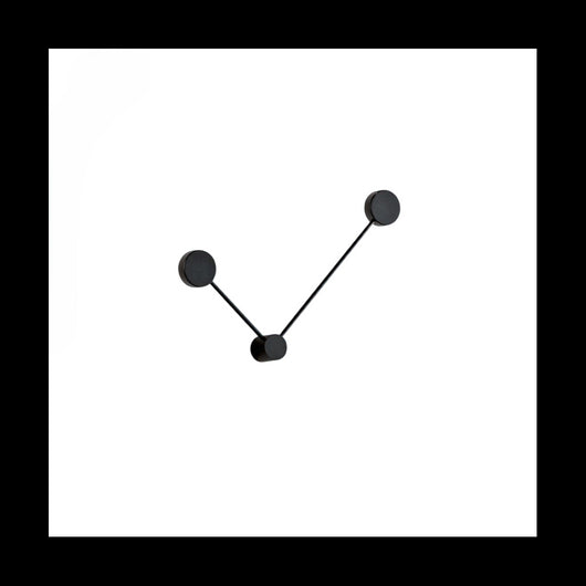 Lampada da parete Eclipsia nera - 325x520x64mm 2xGX53 - Applique in metallo due bracci - Braccio lungo a destra