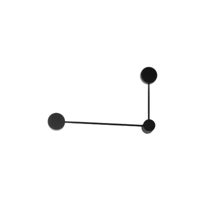 Lampada da parete Eclipsia Nera - 325x520x64mm 2xGX53 - Applique in metallo due bracci - Braccio lungo a sinistra