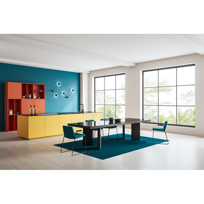 Lampada da parete Eclipsia Nera - 325x520x64mm 2xGX53 - Applique in metallo due bracci - Braccio lungo a sinistra