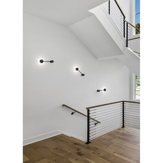 Lampada da parete Eclipsia nera - 325x85x64mm GX53 - Applique da muro in metallo elegante