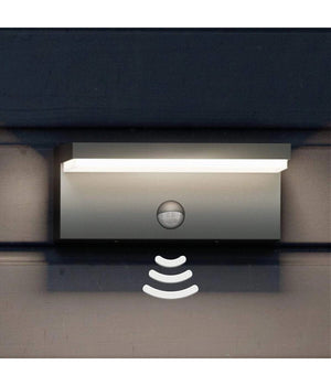 Applique Esterno 10w Con Sensore Pir Di Movimento Da Parete Giardino Ip54 Bs82-n  -bianco Caldo      -