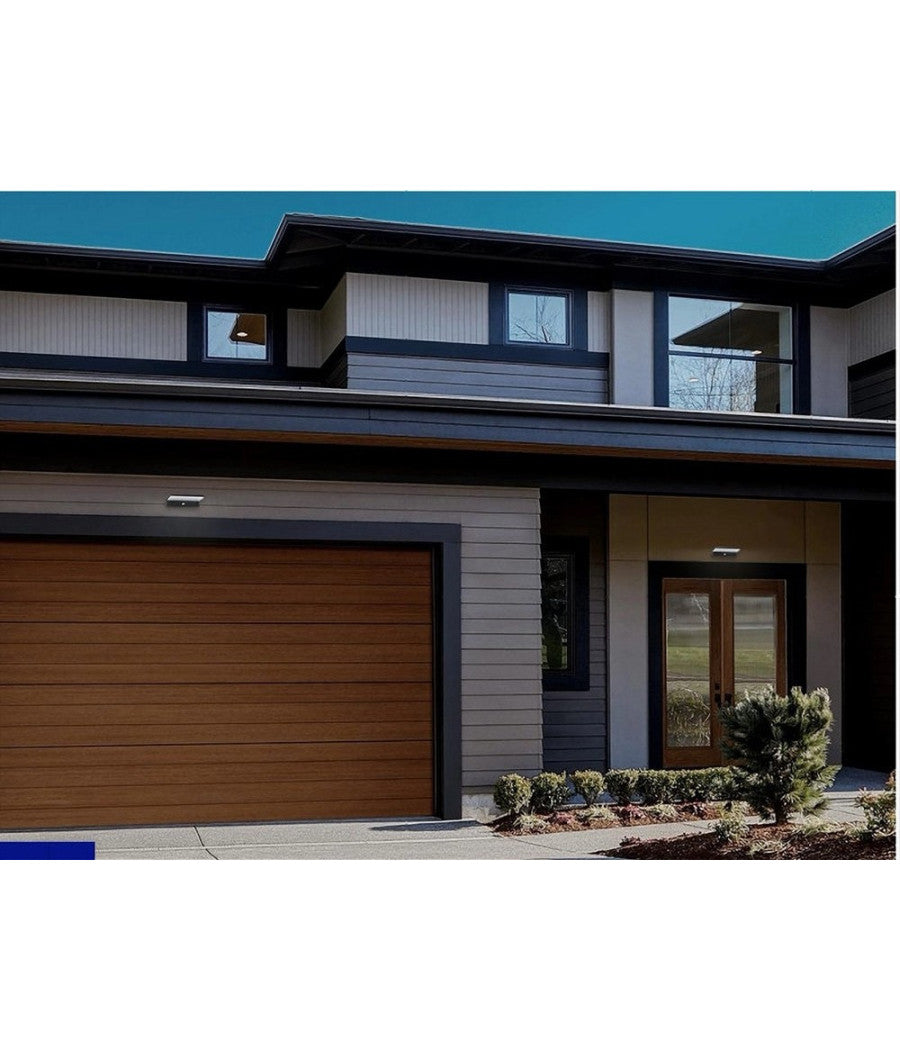 Applique Esterno 10w Con Sensore Pir Di Movimento Da Parete Giardino Ip54 Bs82-n  -bianco Caldo      -