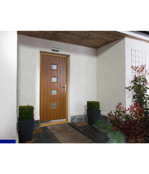 Applique Esterno 10w Con Sensore Pir Di Movimento Da Parete Giardino Ip54 Bs82-n  -bianco Caldo      -