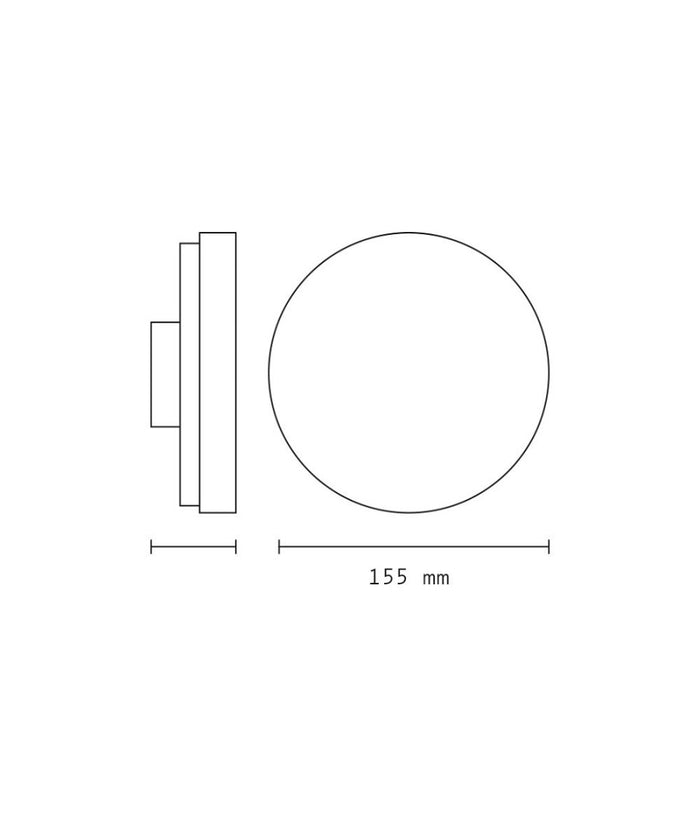 Trade Shop - Applique Esterno 12w Nera Tonda Slim Ip65 Alluminio Luce Naturale 4000k Xc-9286 -