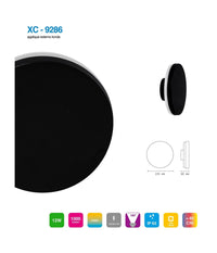 Trade Shop - Applique Esterno 12w Nera Tonda Slim Ip65 Alluminio Luce Naturale 4000k Xc-9286 -