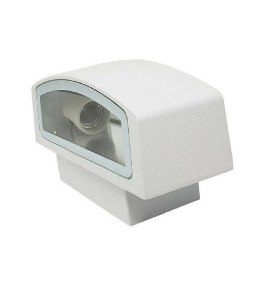 Applique Esterno 2 Vie E27 Max 60 Lampada Faretto Da Parete Luce Plafoniera 910  Bianco       